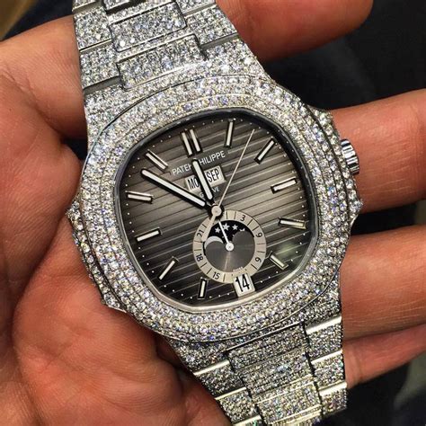 patek philippe nautilus ice out|patek philippe full diamond price.